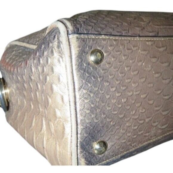 Coach 2015  Mini Rowan Baby Bennett Metallic Gold Python Leather Crossbody - Picture 12 of 12